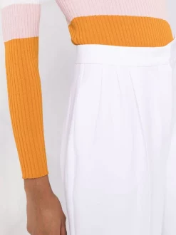 12 STOREEZ WHITE Pantalon Droit à Plis Femme -12 STOREEZ Soldes Magasin 16839883 33643359 600