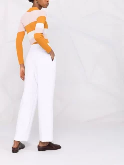 12 STOREEZ WHITE Pantalon Droit à Plis Femme -12 STOREEZ Soldes Magasin 16839883 33644405 600