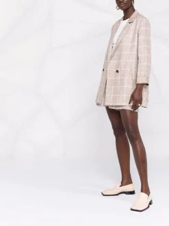 ( Positively Conscious ) 12 STOREEZ GREY BEIGE Blazer En Lin à Carreaux Femme 11 ( Positively Conscious ) 12 STOREEZ GREY BEIGE Blazer En Lin à Carreaux Femme -12 STOREEZ Soldes Magasin 16840493 33604701 600