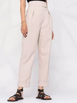 12 STOREEZ LIGHT BEIGE Pantalon Court à Taille Haute Femme -12 STOREEZ Soldes Magasin 16840495 33600863 600