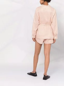 ( Positively Conscious ) 12 STOREEZ Pyjama En Lin à Rayures TERRACOTTA -12 STOREEZ Soldes Magasin 16840500 33604453 600