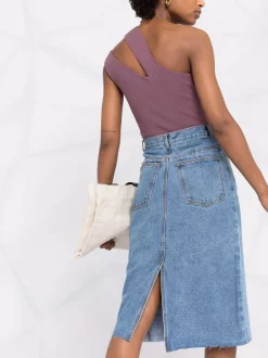 12 STOREEZ LIGHT BLUE Jupe Droite à Taille Haute Femme -12 STOREEZ Soldes Magasin 16840501 33597862 600