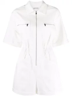 12 STOREEZ WHITE Combishort Zippée Femme