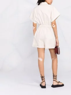 ( Positively Conscious ) 12 STOREEZ LIGHT BEIGE Combinaison En Lin à Taille Nouée Femme -12 STOREEZ Soldes Magasin 16840574 33647215 600