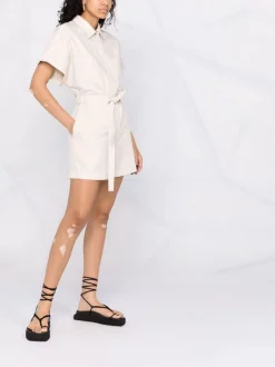 ( Positively Conscious ) 12 STOREEZ LIGHT BEIGE Combinaison En Lin à Taille Nouée Femme -12 STOREEZ Soldes Magasin 16840574 33647216 600