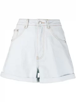 12 STOREEZ ARCTIC Short En Jean à Taille Haute Femme