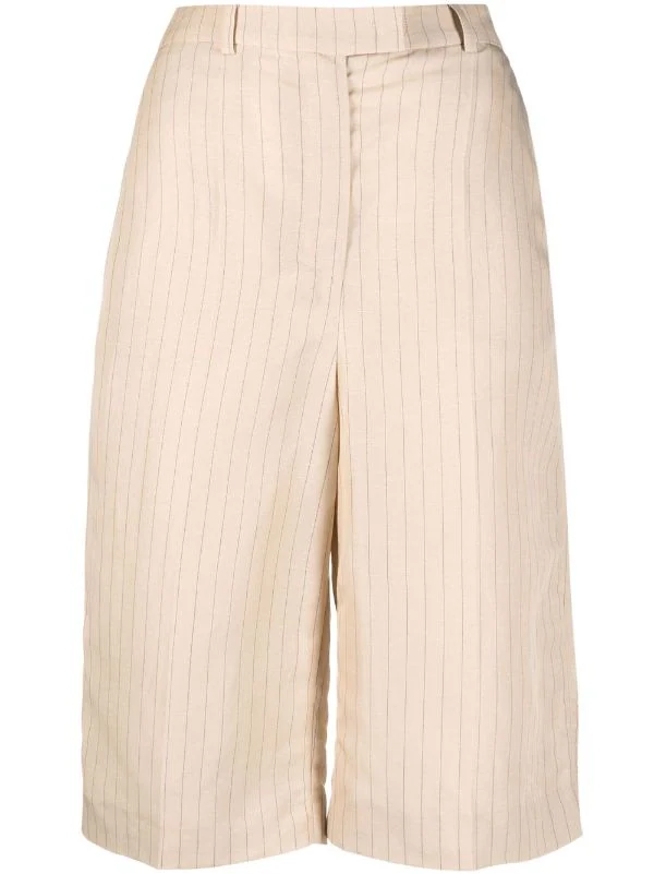 ( Positively Conscious ) 12 STOREEZ Bermuda à Rayures BEIGE 1 ( Positively Conscious ) 12 STOREEZ Bermuda à Rayures BEIGE