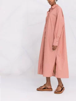 12 STOREEZ Robe-chemise à Fentes TERRACOTTA -12 STOREEZ Soldes Magasin 16840807 33611399 600