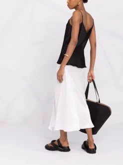 12 STOREEZ Jupe Mi-longue En Soie à Fente Femme -12 STOREEZ Soldes Magasin 16840814 33612451 600