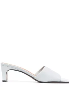 12 STOREEZ Mules En Cuir 55 Mm à Bout Ouvert Femme