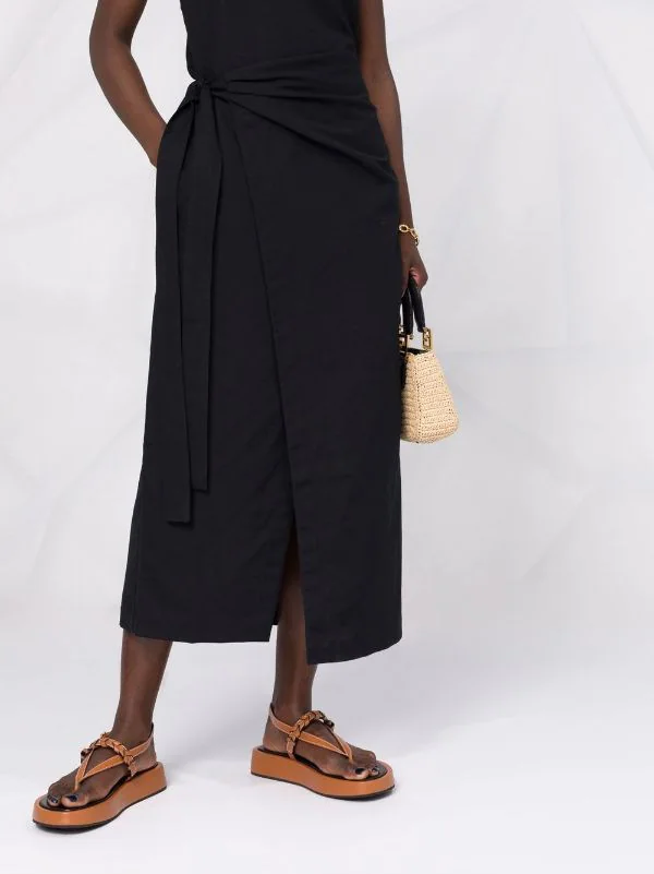 ( Positively Conscious ) 12 STOREEZ Robe Portefeuille En Lin Mélangé Femme 5 ( Positively Conscious ) 12 STOREEZ Robe Portefeuille En Lin Mélangé Femme – Image 5