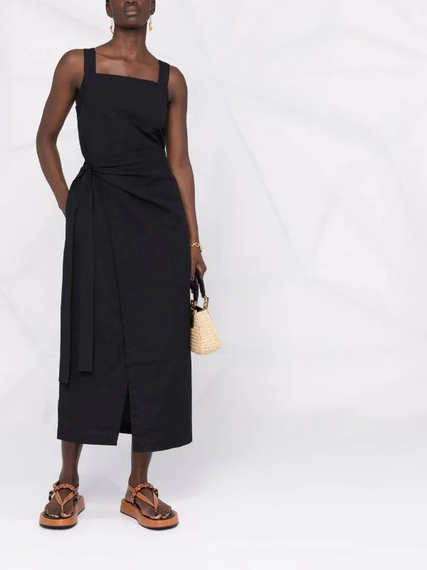 ( Positively Conscious ) 12 STOREEZ Robe Portefeuille En Lin Mélangé Femme 2 ( Positively Conscious ) 12 STOREEZ Robe Portefeuille En Lin Mélangé Femme – Image 2