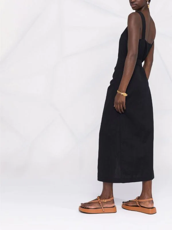 ( Positively Conscious ) 12 STOREEZ Robe Portefeuille En Lin Mélangé Femme 4 ( Positively Conscious ) 12 STOREEZ Robe Portefeuille En Lin Mélangé Femme – Image 4