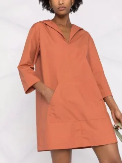 ( Positively Conscious ) 12 STOREEZ TERRACOTTA Robe Courte En Coton Biologique Femme -12 STOREEZ Soldes Magasin 16841234 33645194 600