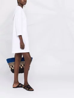 12 STOREEZ WHITE Robe En Coton Biologique à Col V Femme 9 12 STOREEZ WHITE Robe En Coton Biologique à Col V Femme -12 STOREEZ Soldes Magasin 16841236 33606426 600