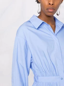 12 STOREEZ Robe-chemise En Coton Biologique LIGHT BLUE -12 STOREEZ Soldes Magasin 16841237 33604925 600