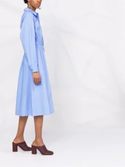 12 STOREEZ Robe-chemise En Coton Biologique LIGHT BLUE -12 STOREEZ Soldes Magasin 16841237 33605388 600