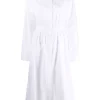12 STOREEZ Robe-chemise Mi-longue En Coton Biologique Femme