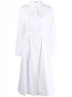 12 STOREEZ Robe-chemise Mi-longue En Coton Biologique Femme