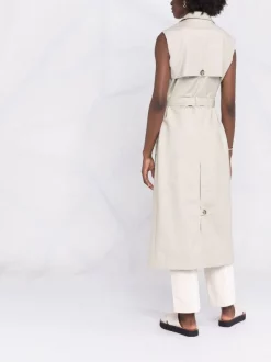 12 STOREEZ LIGHT OLIVE Robe Ceinturée à Design Sans Manches Femme -12 STOREEZ Soldes Magasin 16841241 33604853 600