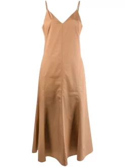 12 STOREEZ BROWN Robe à Bretelles Fines Femme