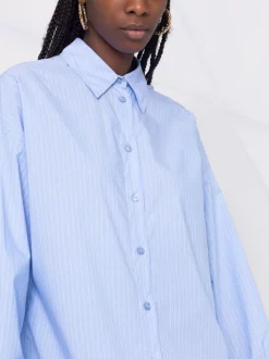 12 STOREEZ Robe-chemise Longue LIGHT BLUE -12 STOREEZ Soldes Magasin 16841246 33604512 600