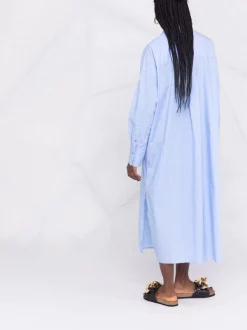 12 STOREEZ Robe-chemise Longue LIGHT BLUE -12 STOREEZ Soldes Magasin 16841246 33604514 600