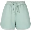 12 STOREEZ PALE GREEN Short à Taille Haute Femme
