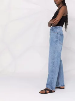 12 STOREEZ LIGHT BLUE Jean à Taille Haute Femme -12 STOREEZ Soldes Magasin 16841369 33615171 600