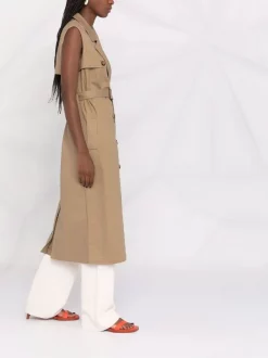 12 STOREEZ Robe Ceinturée à Design Sans Manches Femme -12 STOREEZ Soldes Magasin 16841593 33640626 600