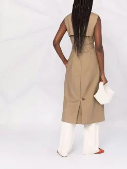 12 STOREEZ Robe Ceinturée à Design Sans Manches Femme -12 STOREEZ Soldes Magasin 16841593 33640640 600