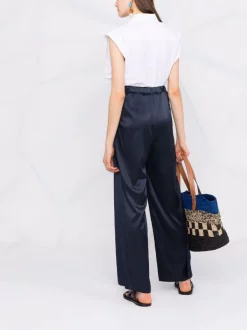 12 STOREEZ Pantalon Ample En Soie Femme -12 STOREEZ Soldes Magasin 16842087 33639741 600