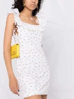 12 STOREEZ IVORY Robe Volantée à Fleurs Femme -12 STOREEZ Soldes Magasin 16842091 33645077 600