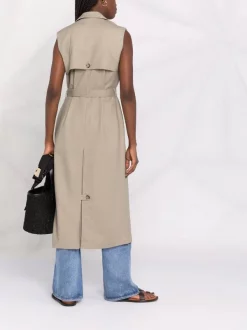 12 STOREEZ Dark Olive Robe Ceinturée à Design Sans Manches Femme -12 STOREEZ Soldes Magasin 16842093 33643915 600