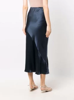 12 STOREEZ NAVY BLUE Jupe Mi-longue à Fente Femme -12 STOREEZ Soldes Magasin 16913890 33944226 600