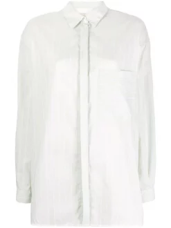 12 STOREEZ Light Green Chemise à Coupe Ample Femme