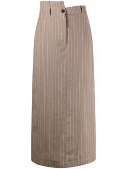 ( Positively Conscious ) 12 STOREEZ Jupe En Lin à Taille Haute Femme