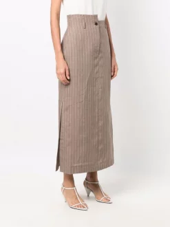 ( Positively Conscious ) 12 STOREEZ Jupe En Lin à Taille Haute Femme -12 STOREEZ Soldes Magasin 16913958 34018286 600