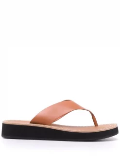 12 STOREEZ Cognac Brown Sandales à Entredoigt Femme