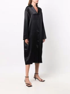 12 STOREEZ Robe-chemise à Fini Satiné Femme -12 STOREEZ Soldes Magasin 16914354 33964663 600