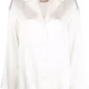 12 STOREEZ IVORY Chemise à Col Italien Femme