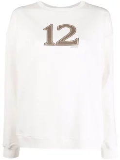 12 STOREEZ Sweat à Logo Imprimé IVORY