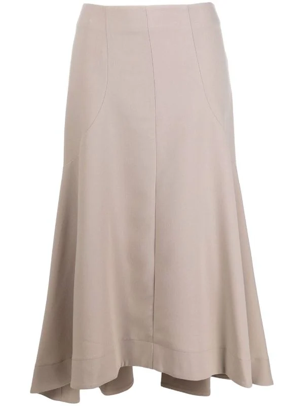 12 STOREEZ GREY BEIGE Jupe évasée à Design Asymétrique Femme 1 12 STOREEZ GREY BEIGE Jupe évasée à Design Asymétrique Femme