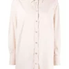 12 STOREEZ Chemise à Coupe Oversize GREY BEIGE