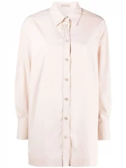 12 STOREEZ Chemise à Coupe Oversize GREY BEIGE