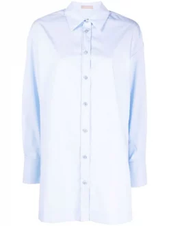 12 STOREEZ LIGHT BLUE Débardeur Crop En Coton Femme