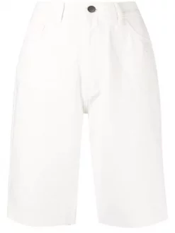 12 STOREEZ Short En Jean à Bords Francs IVORY