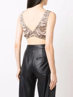 12 STOREEZ COFFEE Haut En Soie à Fronces Femme -12 STOREEZ Soldes Magasin 16962421 34206544 600