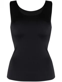 12 STOREEZ BLACK Débardeur à Design Sans Coutures Femme