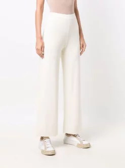 12 STOREEZ Pantalon Ample En Maille IVORY -12 STOREEZ Soldes Magasin 16962428 34192923 600